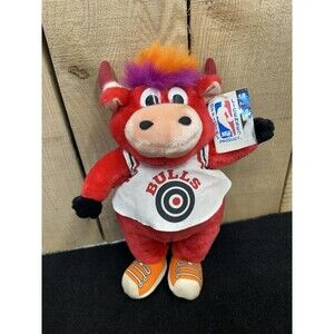 Vintage 90s Chicago Bulls Benny The Bull Mascot Stuffed Plush B5